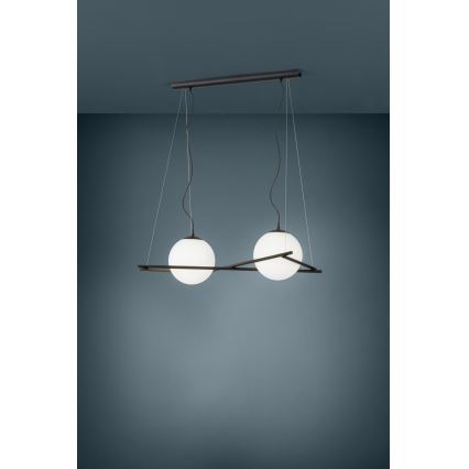 Eglo 39592 - Pendelleuchte SALVEZINAS mit Kabelaufhängung, 2xE27/25W/230V