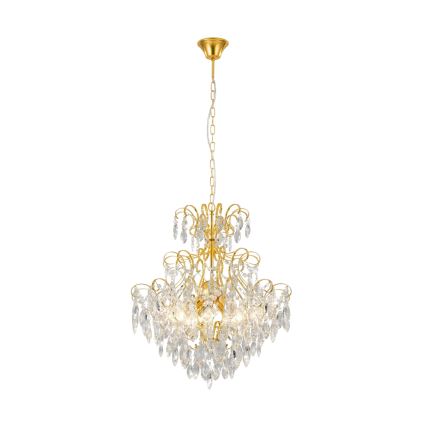 Eglo - Kronleuchter an Kette FENOULLET 5xE14/25W/230V gold