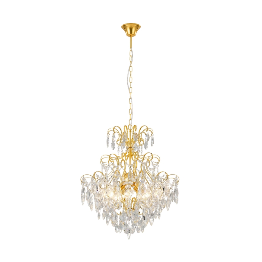 Eglo - Kronleuchter an Kette FENOULLET 5xE14/25W/230V gold