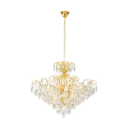 Eglo - Kronleuchter an Kette 9xE14/25W/230V gold