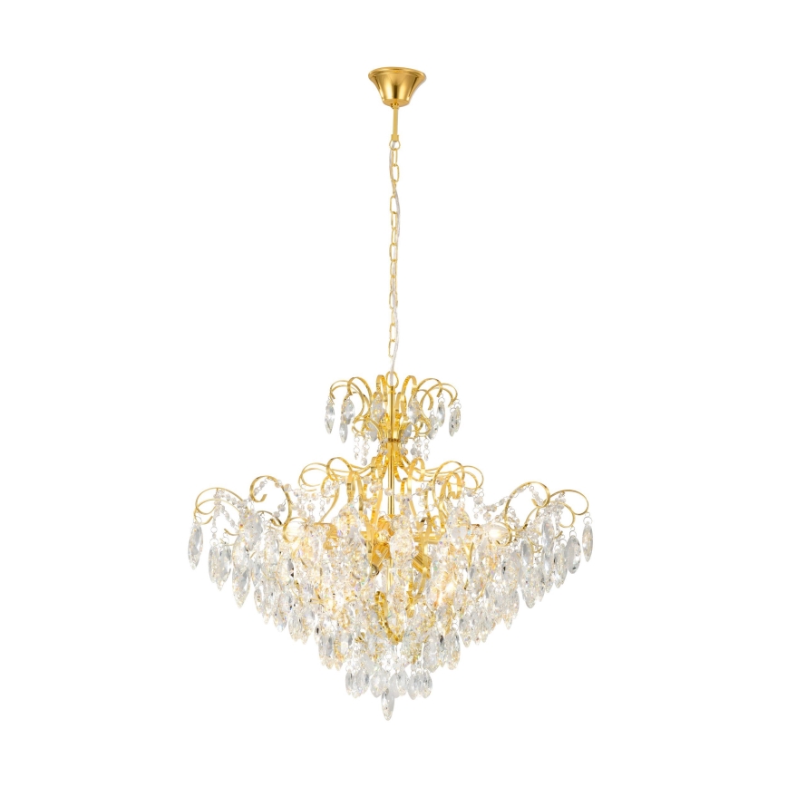 Eglo - Kronleuchter an Kette 9xE14/25W/230V gold