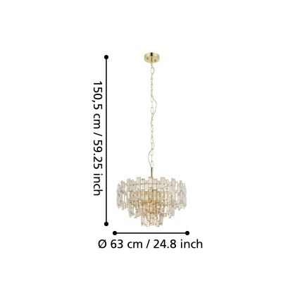 Eglo - Kronleuchter an Kette 10xE14/25W/230V T. 63 cm