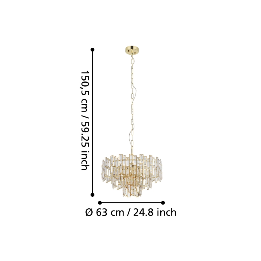 Eglo - Kronleuchter an Kette 10xE14/25W/230V T. 63 cm