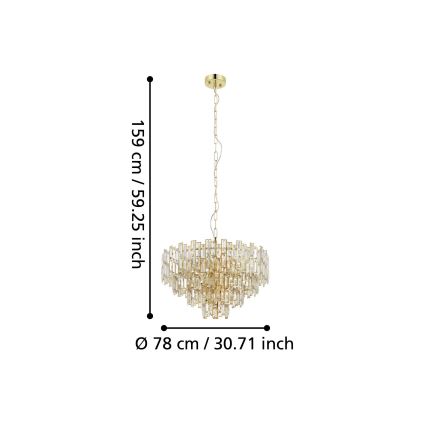 Eglo - Lampadario su catena 10xE14/25W/230V d. 78 cm