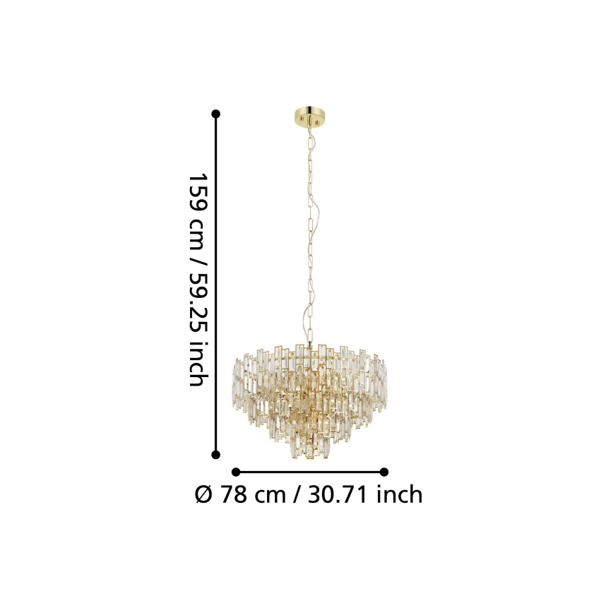 Eglo - Lampadario su catena 10xE14/25W/230V d. 78 cm