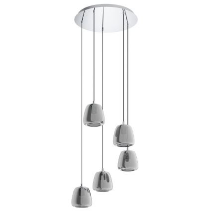 Eglo - Hängeleuchte 5xE27/40W/230V rauchig