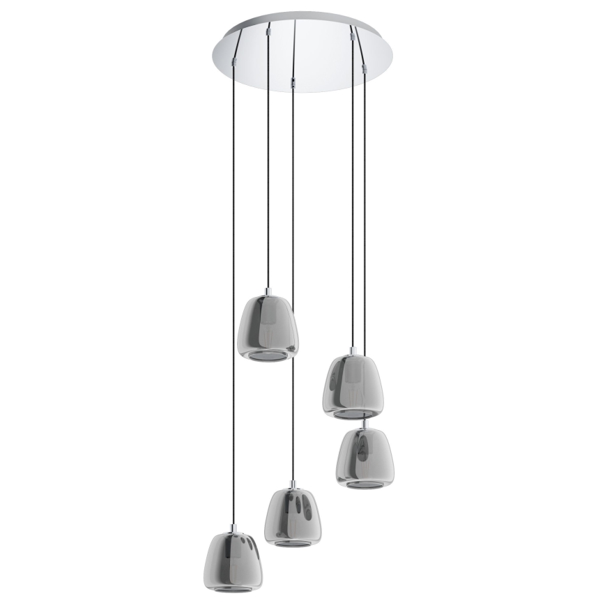 Eglo - Hängeleuchte 5xE27/40W/230V rauchig