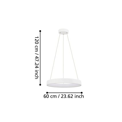 Eglo - Lampadario LED su filo dimmerabile LED/34W/230V