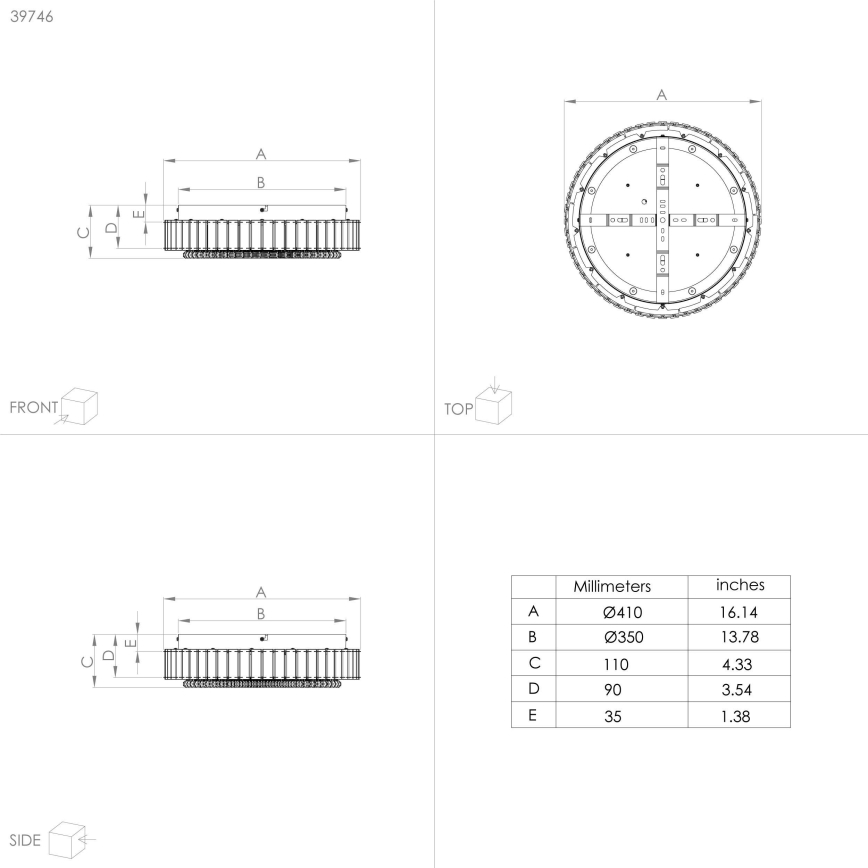 Eglo - Plafonnier LED à intensité variable LED/23,5W/230V