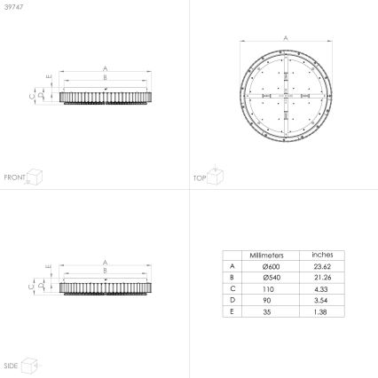 Eglo - Plafonnier à intensité variable LED/52,4W/230V