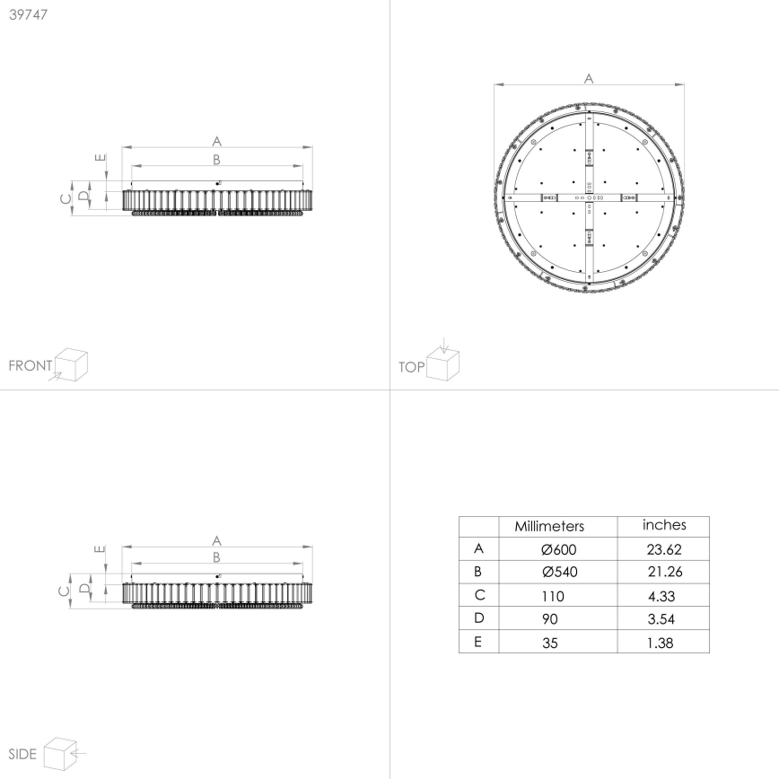 Eglo - Plafonnier à intensité variable LED/52,4W/230V