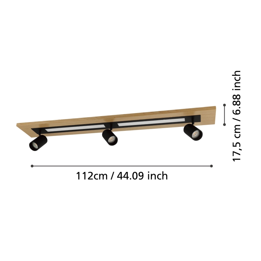 Eglo - Faretto LED 2xLED/12W/230V + 3xGU10/4,5W