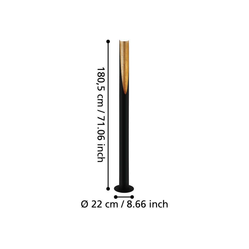 Eglo - Lampada LED da terra 1xGU10/4,7W/230V nero/oro