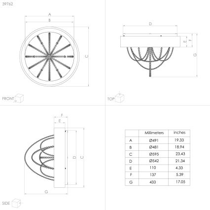 Eglo - Plafoniera LED dimmerabile LED/34W/230V + 6xLED/5,4W + telecomando