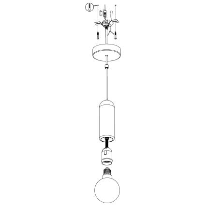 Eglo - Suspension avec fil 1xE27/40W/230V