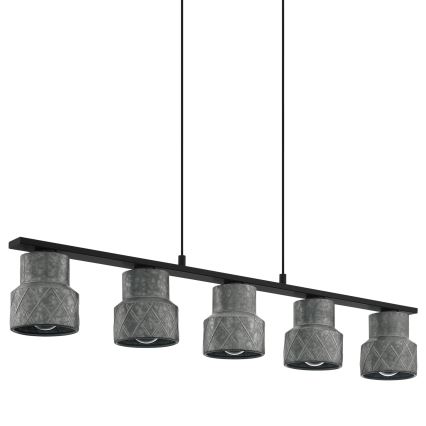 Eglo 39855 - Pendelleuchte HILCOTT mit Kabelaufhängung 5xE27/40W/230V