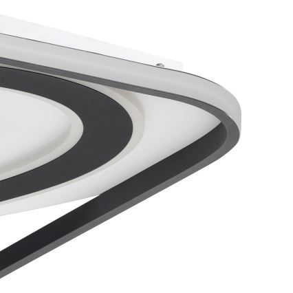Eglo - Plafonnier à intensité variable LED/28W/230V+LED/13W+ LED/2,8W 3000-6500K noir + Télécommande