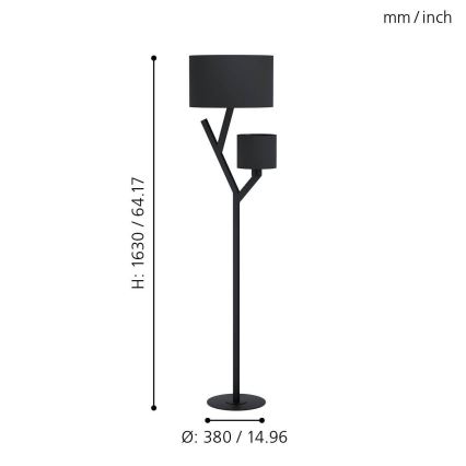 Eglo - Lampadaire 2xE27/40W/230V