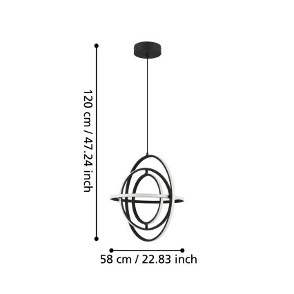 Eglo - Suspension filaire LED/44W/230V