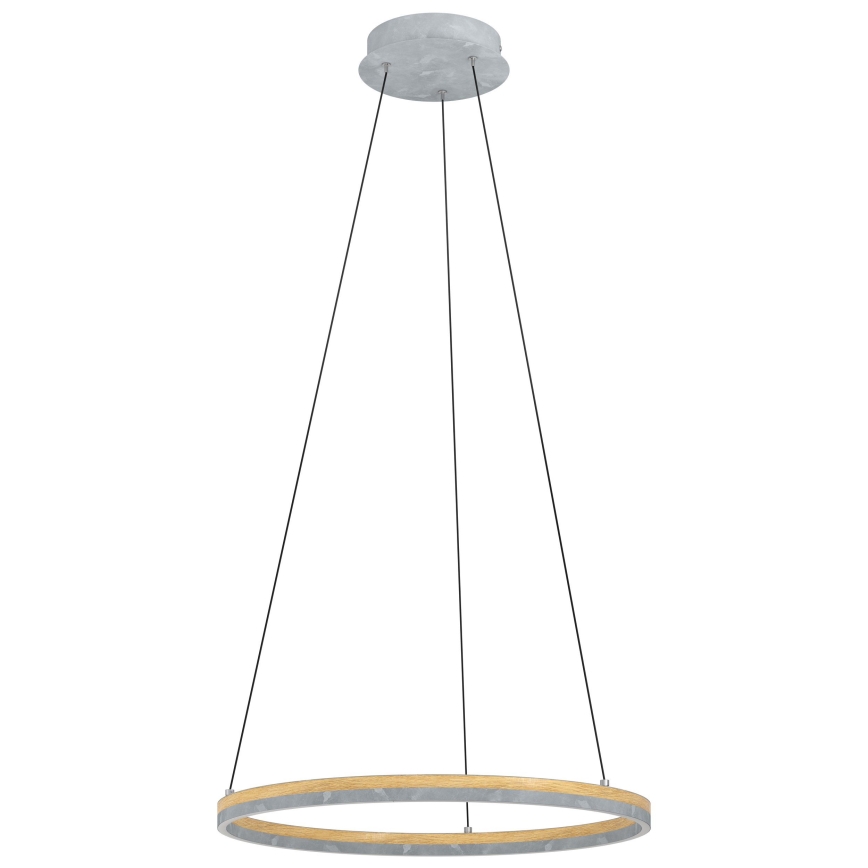 Eglo - Dimmbare LED-Hängeleuchte LED/36W/230V 3000K grau/Eiche