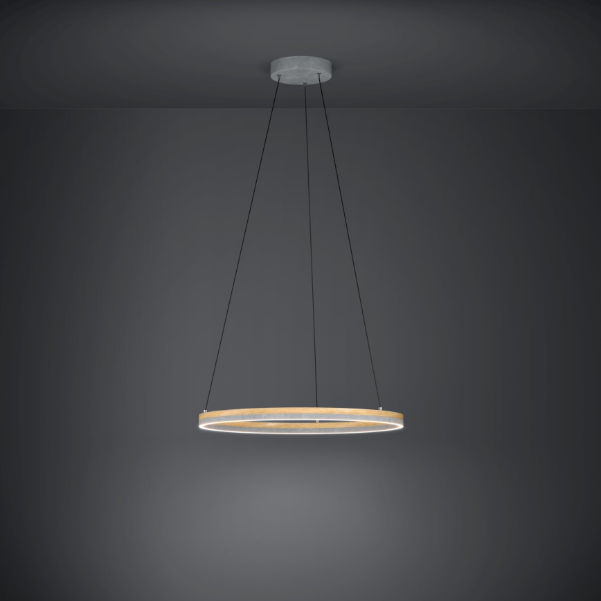 Eglo - Dimmbare LED-Hängeleuchte LED/36W/230V 3000K grau/Eiche
