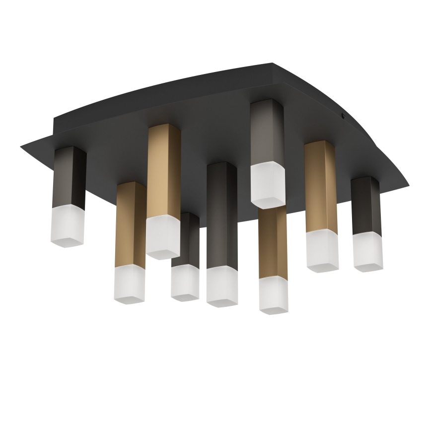 Eglo - Plafonnier à intensité variable 9xLED/3,1W/230V 3000K anthracite/doré