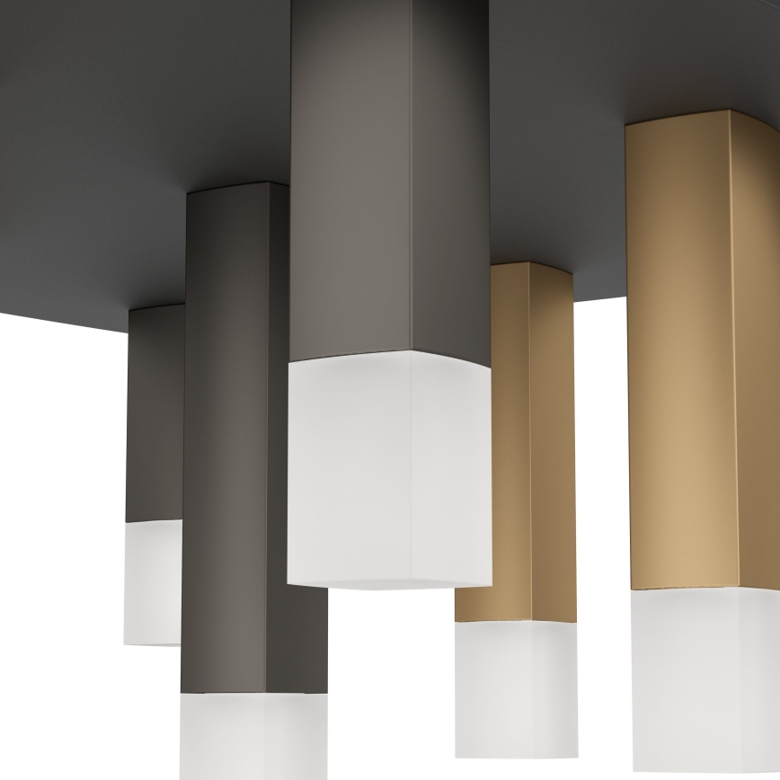 Eglo - Plafonnier à intensité variable 9xLED/3,1W/230V 3000K anthracite/doré