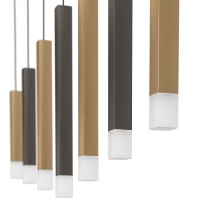 Eglo - Lampadario a sospensione con filo LED dimmerabile 7xLED/3,1W/230V 3000K antracite/oro