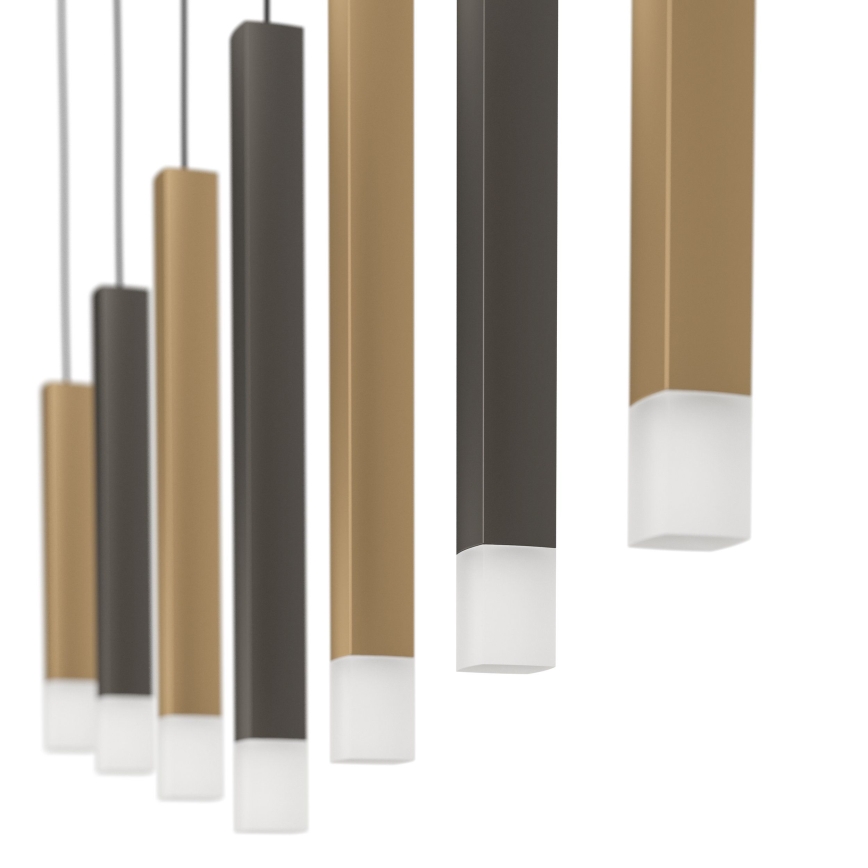 Eglo - Lampadario a sospensione con filo LED dimmerabile 7xLED/3,1W/230V 3000K antracite/oro