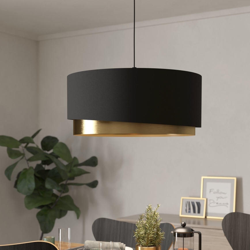 Eglo 39926 - Suspension filaire MANDERLINE 1xE27/40W/230V noir/doré