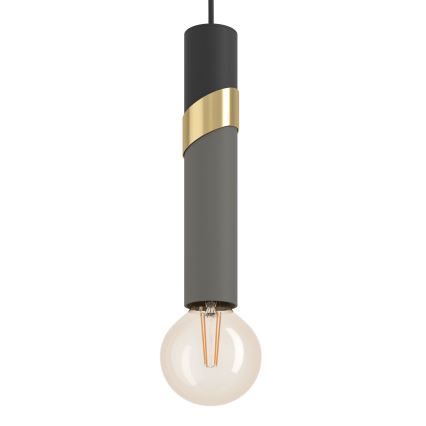 Eglo - Suspension filaire 4xE27/40W/230V noir/doré