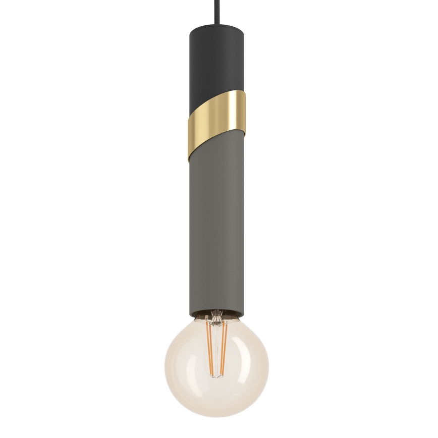 Eglo - Suspension filaire 4xE27/40W/230V noir/doré