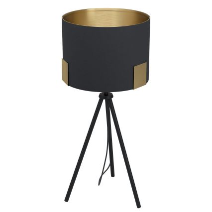 Eglo - Lampada da tavolo 1xE27/40W/230V nero/oro