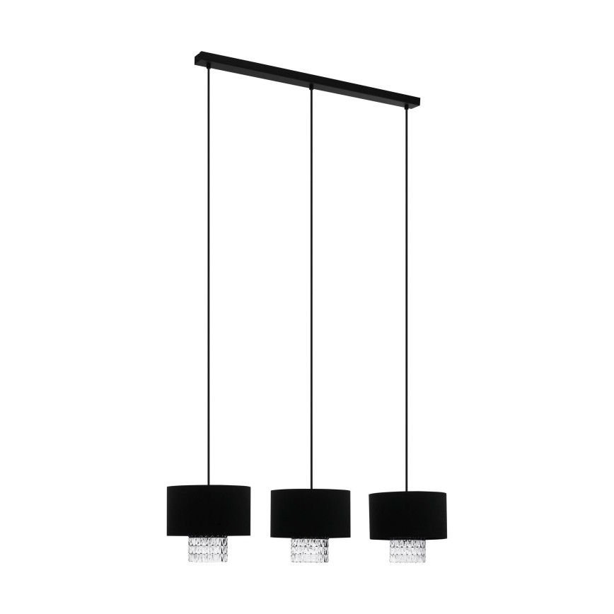 Eglo - Hängeleuchte 3xE27/40W/230V schwarz