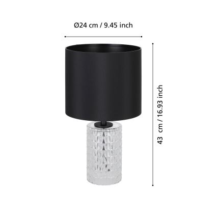 Eglo - Tischleuchte 1xE27/40W/230V schwarz