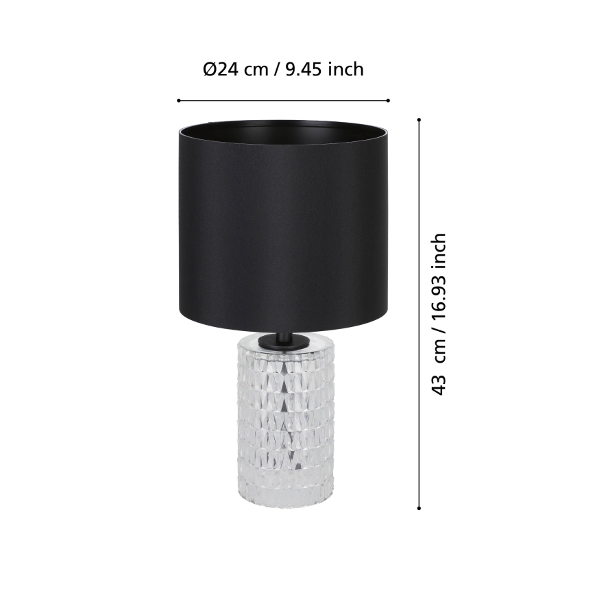 Eglo - Tischleuchte 1xE27/40W/230V schwarz