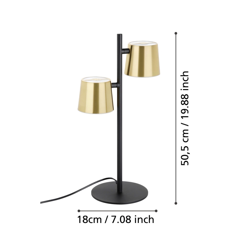 Eglo - LED-Tischleuchte 2xGU10/4,6W/230V 3000K golden
