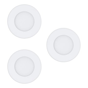 Eglo - 3er-Set LED-Einbauleuchte FUEVA-RW 1xLED/2,8W/230V Ø 8,5 cm