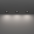 Eglo - 3er-Set LED-Einbauleuchten für Badezimmer, 4,9 W, 230 V, 2700/4000/6500 K, Ø 8,8 cm, IP65, schwarz