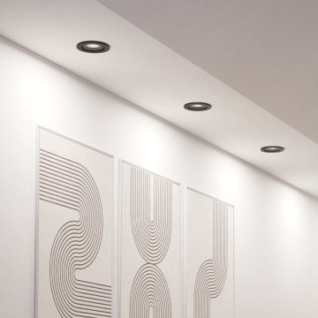 Eglo - 3er-Set LED-Einbaustrahler 1x GU10 / 4,5 W / 230 V schwarz