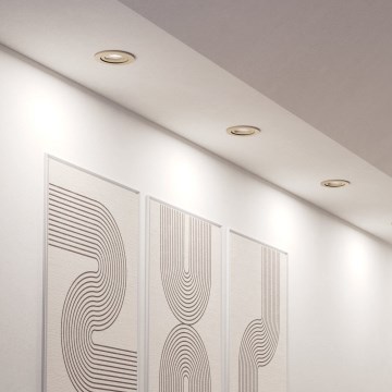 Eglo - 3er-Set LED-Einbaustrahler, je 1x GU10/4,5W/230V, mattchrom