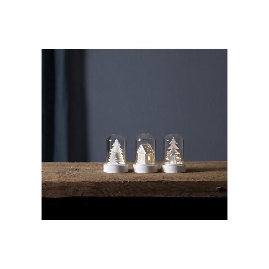 Eglo  - SET 3x LED Decorazioni natalizie 1xLED/0,06W/1xCR2032 bianco