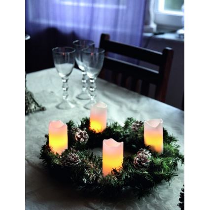 Eglo - Set di 4 decorazioni natalizie LED 1xLED/0,18W/2xCR2032 + telecomando
