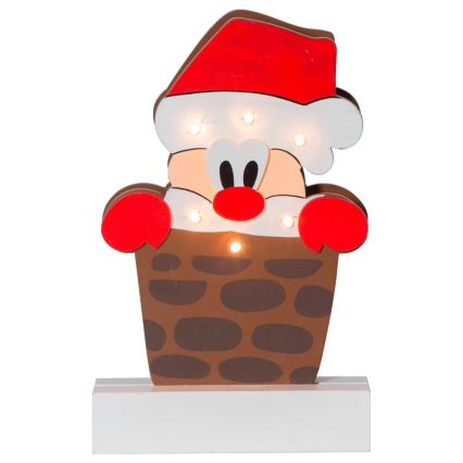 Eglo - Decorazione natalizia LED 6xLED/0,06W/2xAA Babbo Natale