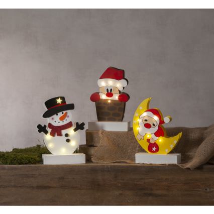 Eglo - Decorazione natalizia LED 6xLED/0,06W/2xAA Babbo Natale