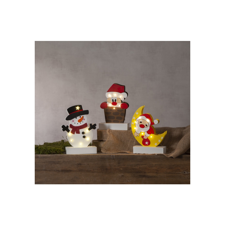 Eglo - Decorazione natalizia LED 6xLED/0,06W/2xAA Babbo Natale