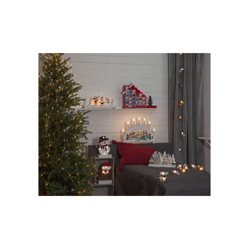 Eglo - Decorazione natalizia LED 6xLED/0,06W/2xAA Babbo Natale