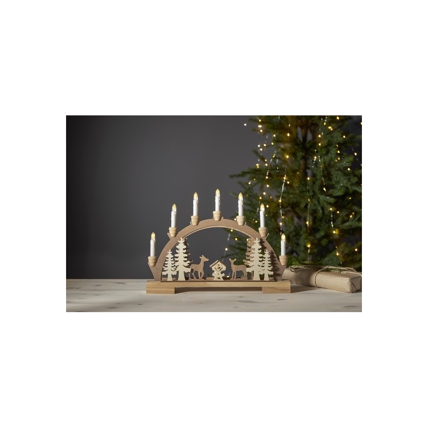 Eglo ì - LED Weihnachtsleuchter 10xLED/0,03W/2xAA