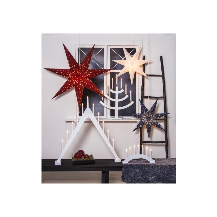 Eglo - Chandelier de noël BEA 7xE10/3W/230V blanc