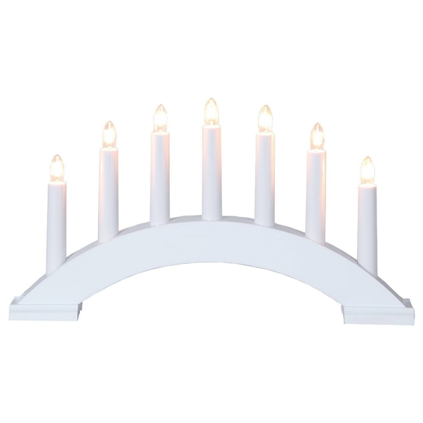 Eglo - Weihnachtskerzenhalter 7xE10/3W/230V weiß